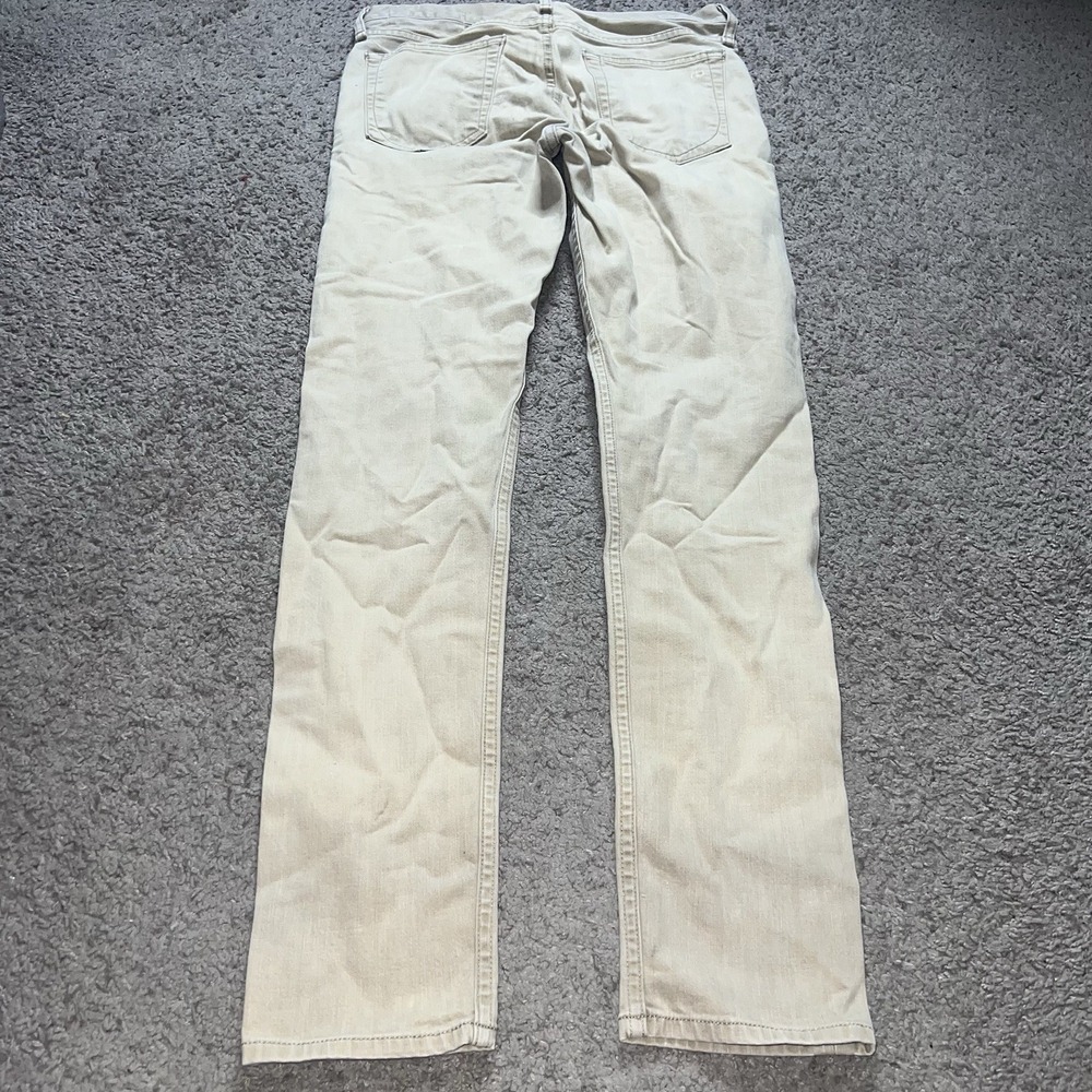 Rag & Bone Jeans Mens 29x32 Brown Khaki Fit 2 Slim Button Fly Denim Pants - Picture 6 of 9